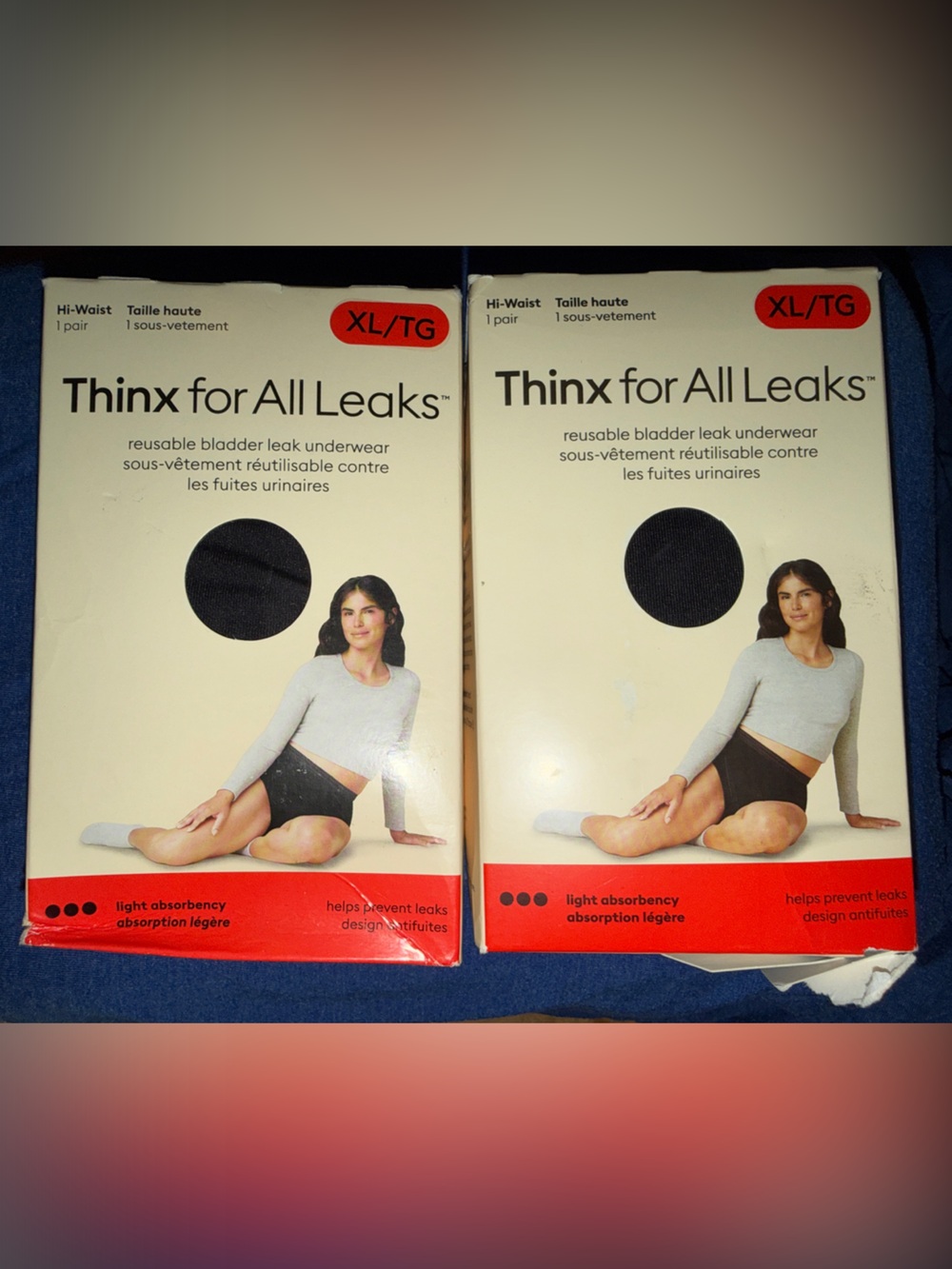 Thinx For All Leaks Black Briefs for Women- Pack of 2, Size XL